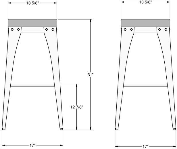 Amisco Customizable Upright Upholstered Backless Bar Stool-2
