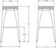 Amisco Customizable Upright Upholstered Backless Bar Stool-2