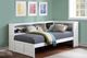 Mazin Furniture Galen White Twin Youth Bookcase Corner Bed-2