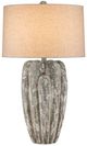 Currey & Company Buttress Dark Gray/White Texture Table Lamp-1
