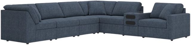 Ashley Meso Modular Console Side Table, Audio System Ink Blue Nuvella 37 Inch main image 1