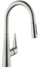 Hansgrohe Talis S Steel Optic 2-Spray Pull-Down HighArc Kitchen Faucet-0