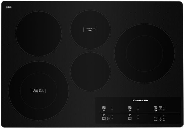 KitchenAid® 30" Black Electric Cooktop with Touch-Activated Controls-0