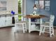 International Furniture Direct Pueblo Brown Counter Height Table with White Base-1