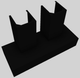 Vent-A-Hood® 54" Black Contemporary Wall Mounted Range Hood-4