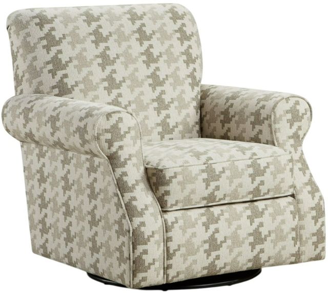 Fusion Furniture Basic Wool Blass Berber Brown Accent Swivel Chair-0