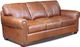 USA Premium Leather Furniture 4950 Saddle Glove All Leather Sofa-0