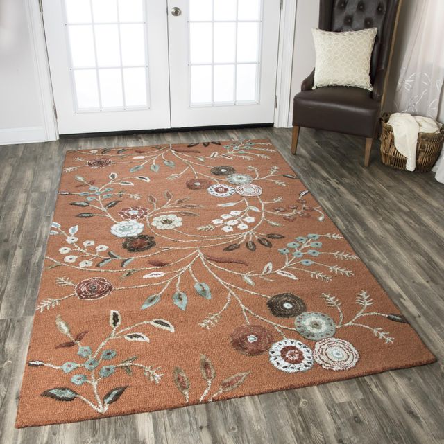 Rizzy Home Eden Harbor Orange 8' x 10' Rug-1