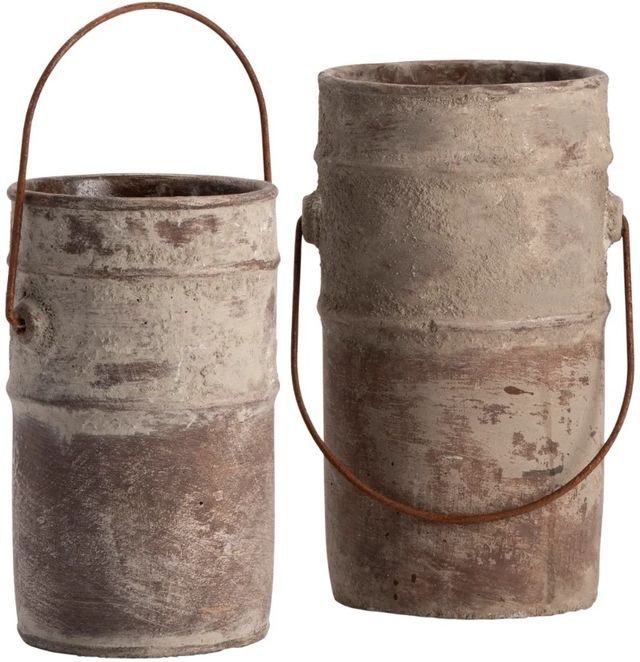 Crestview Collection 2-Piece Gray Water Pail Set-1
