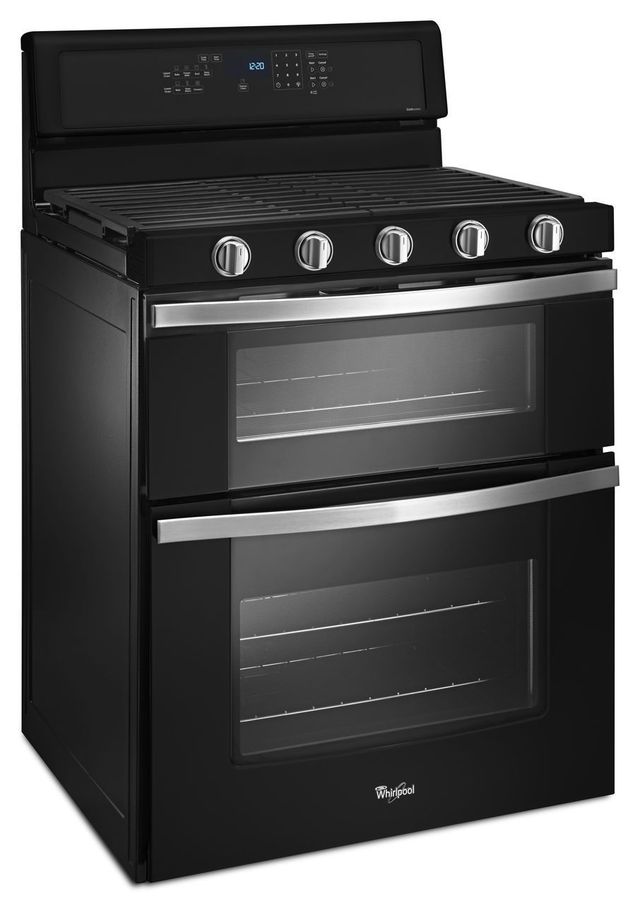 Whirlpool® 30" Black Ice Freestanding Gas Double Oven-3