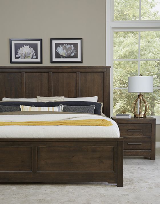 LM Co Home By Vaughan-Bassett Crafted Cherry by Ben & Erin Napier Dark Cherry 2-Drawer Nightstand-1