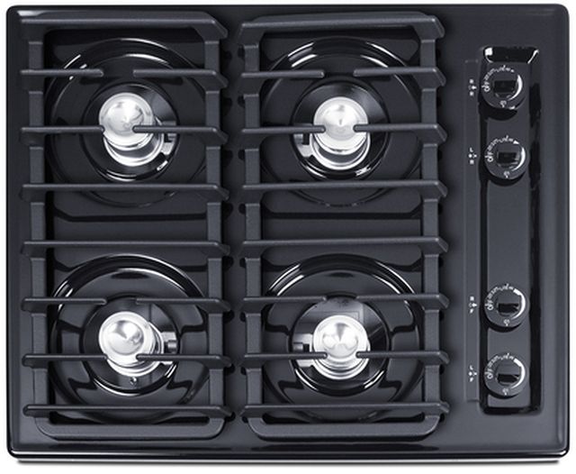 Summit® 24" Black Gas Cooktop-0