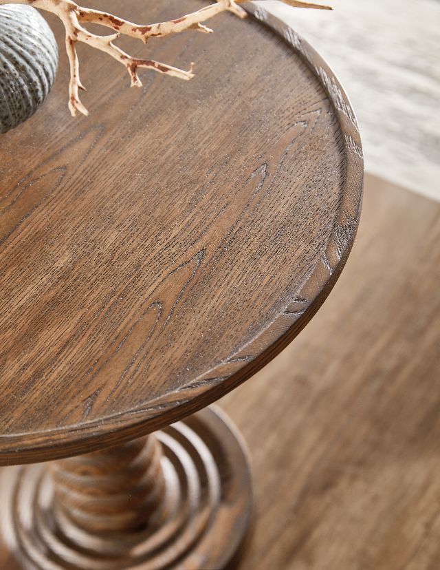 Hooker® Furniture Commerce and Market Spindle Natural Accent Table-3