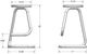 Amisco Customizable Paperclip70 Counter Stool with Matte Black Base-3