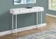 Monarch Specialties Inc. Glossy White 48" Console Table with Chrome Metal Base-2
