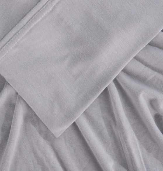 BEDGEAR® Flannel Performance® 4-Piece Light Gray Queen Sheet Set-2