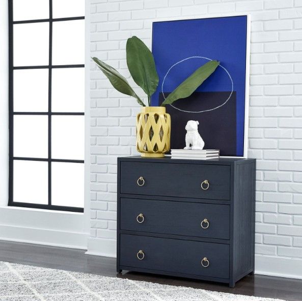 Liberty Furniture East End Wirebrushed Denim Accent Cabinet-1
