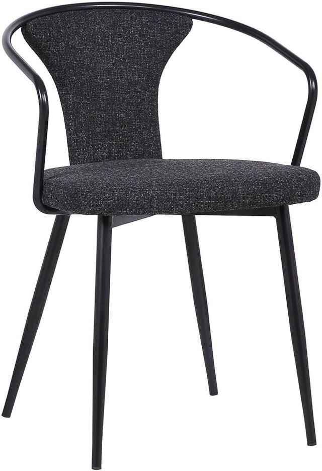 Armen Living Francis Black Dining Arm Chair-0