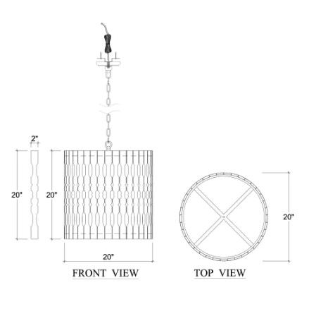 Bramble Customizable Toraja Medium Pendant Lighting -3