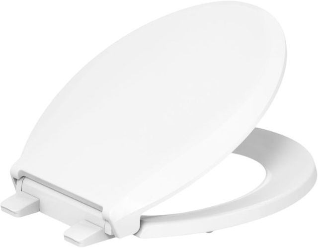 KOHLER® Cachet® White Recycled Readylatch® Quiet-Close™ Round-Front Toilet Seat-1