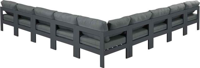 Meridian Furniture Nizuc 9-Piece Grey Outdoor Patio Modular Sectional Set-2