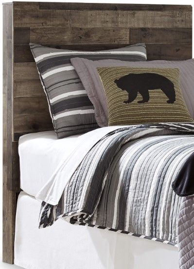 Benchcraft® Derekson 4-Piece Multi Gray Twin Panel Bed Bedroom Set-1