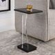 Uttermost® Angle Black Mirror Top Accent Table with Clear Base-1