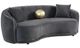 Coaster® Brookside Dark Gray Velvet Upholstered Curved Sofa-0