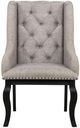 Coaster® Phelps 2-Piece Distressed Noir/Tan Upholstered Dining Arm Chair Set-4