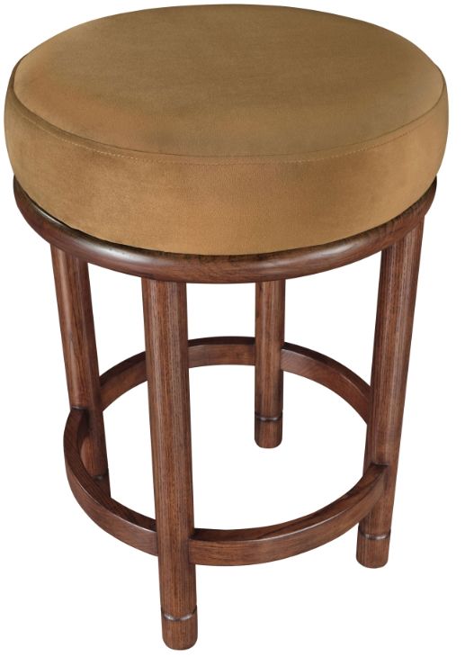 Meridian Furniture Monette Saddle/Walnut Brown Velvet Upholstered Counter Stool-3