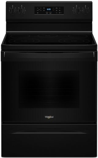 Whirlpool® 30" Black Freestanding Electric Range
