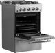 FORNO® Breno 24" Stainless Steel Pro Style Gas Range-3