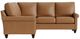 Bassett® Furniture Customizable Benchmade Premier 2-Piece Leather Roll Arm L-Shaped Sectional-1