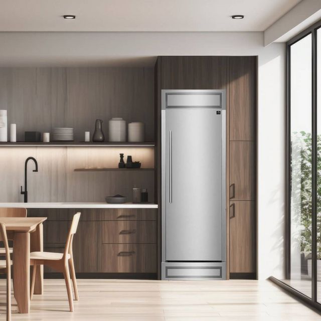 FORNO® Rizzuto 32" 13.6 Cu. Ft.  Stainless Steel Built-In Column Refrigerator-5