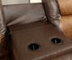 Furniture of America® Pollux Brown/Dark Brown Manual Reclining Loveseat-2