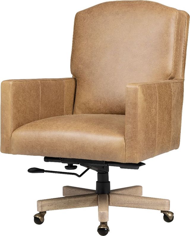 Hooker® Furniture Ready-Made Upholstery Shore Kingston Cognac Executive Chair-4