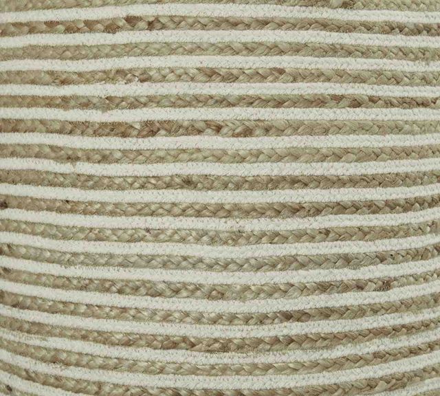Signature Design by Ashley® Aildon Natural/White Pouf-1