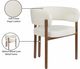 Meridian Furniture Gideon Cream/Walnut Vegan Leather Dining Chair-4