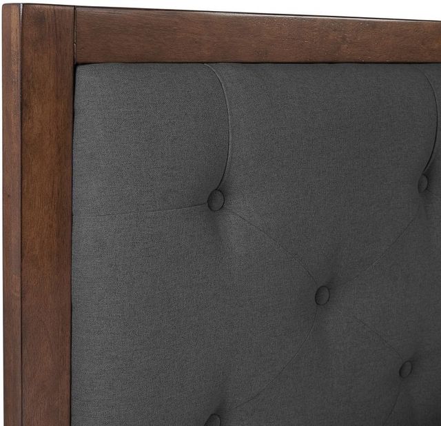 Linon Kit Gray/Walnut Queen Panel Bed -1