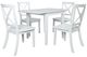 Jofran Inc. Eastern Tides 5-Piece ET Brushed White Dining Set-0