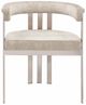 Meridian Furniture Marcello Beige/Brushed Chrome Velvet Dining Chair-1