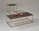 ACME Furniture Cecil Brown Coffee Table with Brushed Nickel Base-1