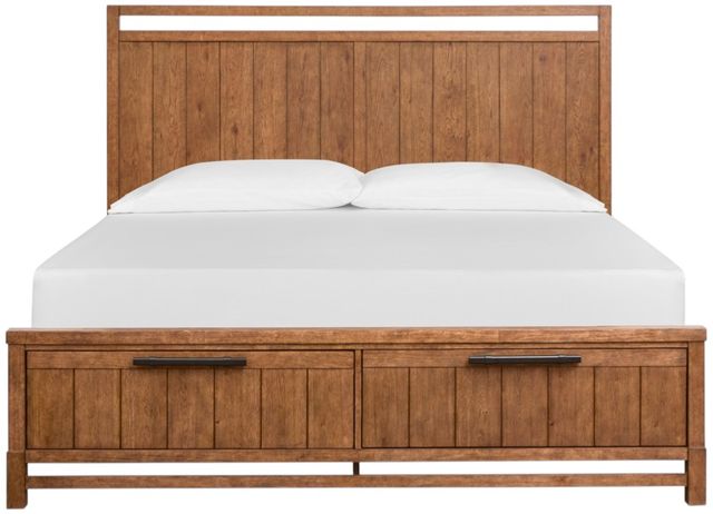 Magnussen Home® Conway Honey Wheat King Panel Storage Bed-2