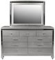 New Classic® Home Furnishings Valentino 5-Piece Silver Queen Upholstered Bedroom Set with Two Nightstands-3
