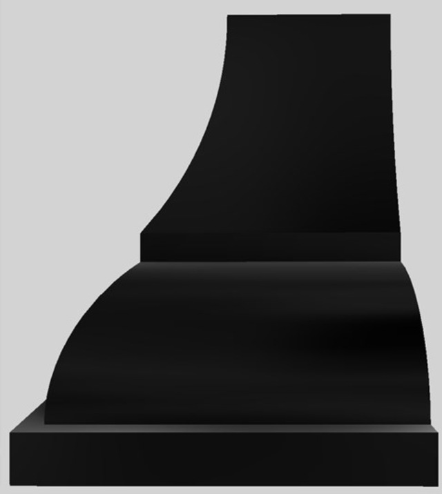 Vent-A-Hood® Designer Series 60" Black Wall Mounted Range Hood-3