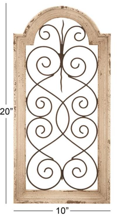 Deco Marche Scroll Arched Window Wall Art Panel-2