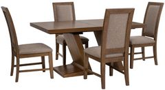 Powell® Callahan Cadeau 5-Piece Beige/Brown Dining Set