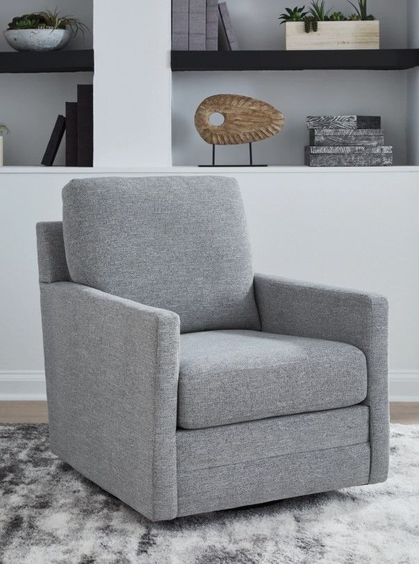 Signature Design by Ashley® Freybourne Pewter Swivel Accent Chair-3