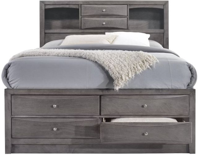 Elements International Emily Gray King Storage Bed-1