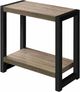 Monarch Specialties Inc. Taupe 22" Accent Table with Black Frame -0